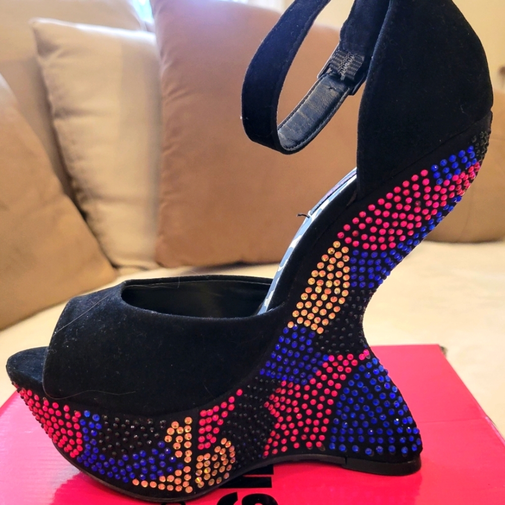 Dollhouse Platforms Curved Wedge Heels